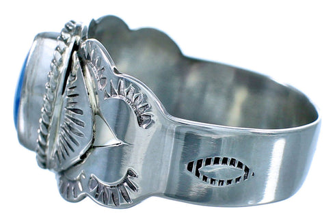 American Indian Denim Lapis Sterling Silver Ring Size 8-1/4 RX117506